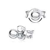 Ball Shaped Silver Ear Stud STS-5297